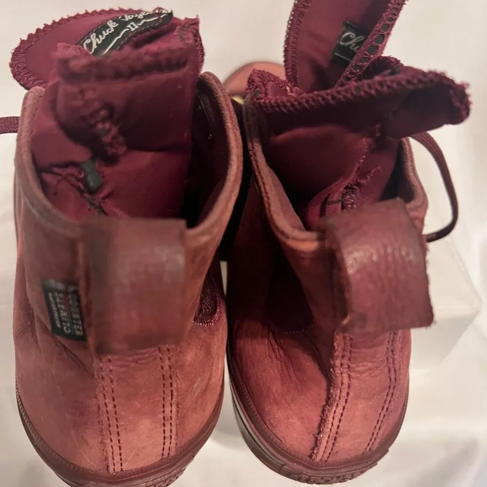 Converse Chuck Taylor All Star ll Leather Boot High-Maroon-(M-6,W-8)-Waterproof